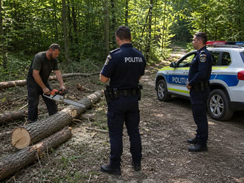 tânăr din mediaș condamnat la 2 ani și jumătate pentru furt de lemne, închis imediat