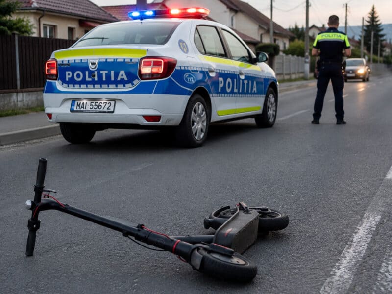 adolescent de 14 ani, rănit după ce a căzut cu trotineta la slimnic