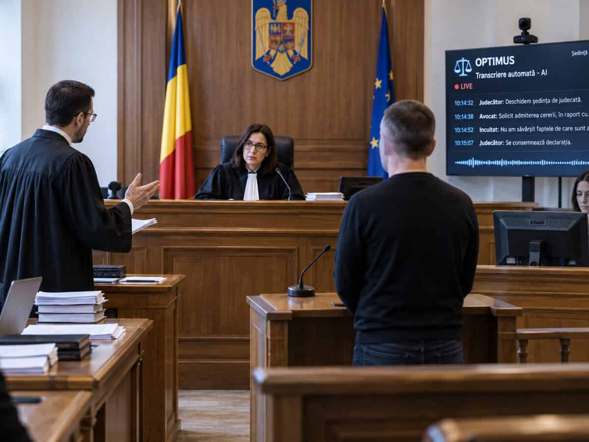inteligența artificială transcrie automat ședințele în peste 1.000 de săli de judecată